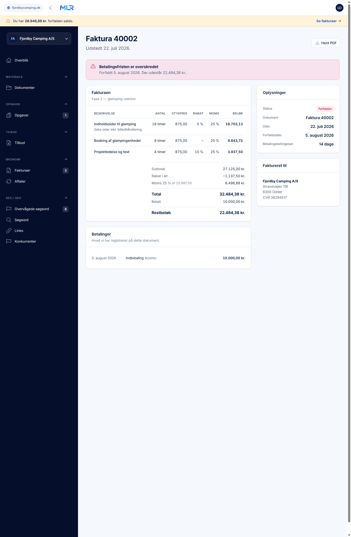 An invoice is treated as the document it is — not a field that can quietly be edited afterwards.