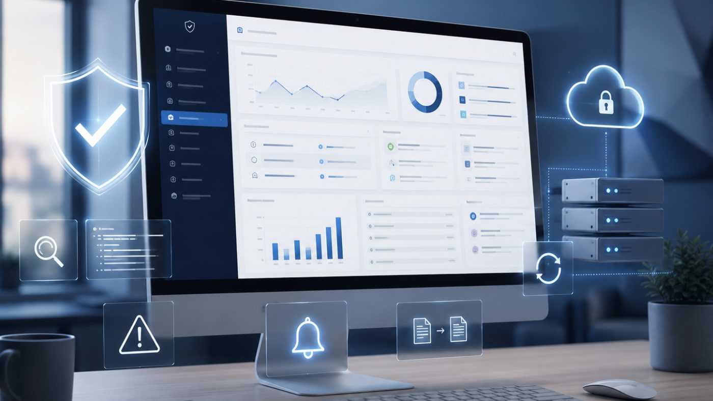 WordPress-hjemmeside der overvåges for sikkerhed, backup og opdateringer